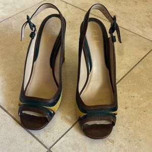 Cole Haan Women's Multicolor Peep Toe Heels